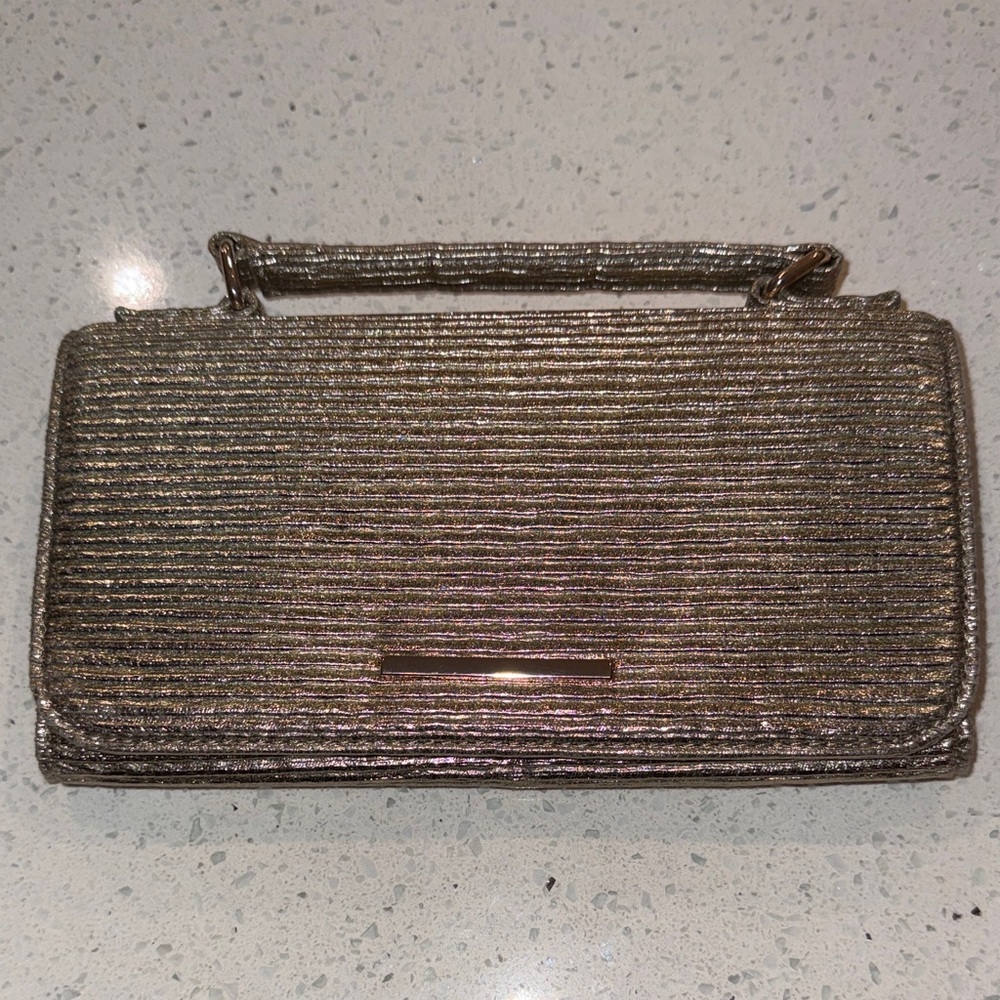 41 Hawthorn Textured Silver Clutch